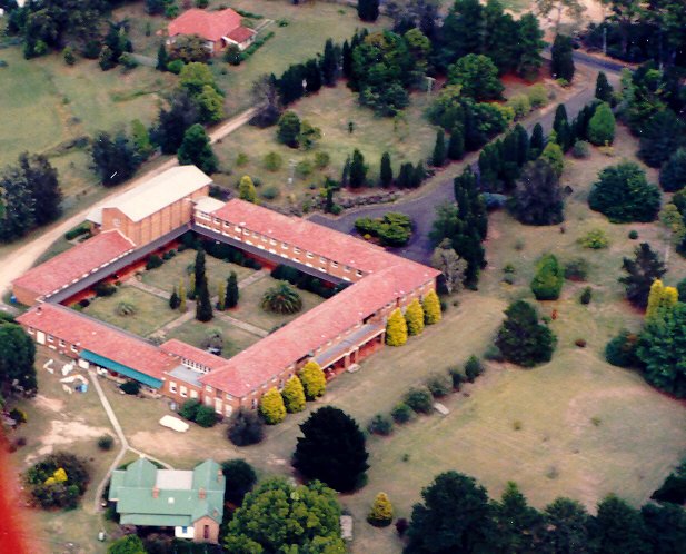 Benedictine Abbey from the air 1989