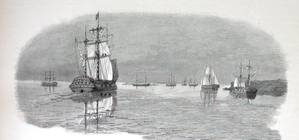 First Fleet entering Botany Bay 1788