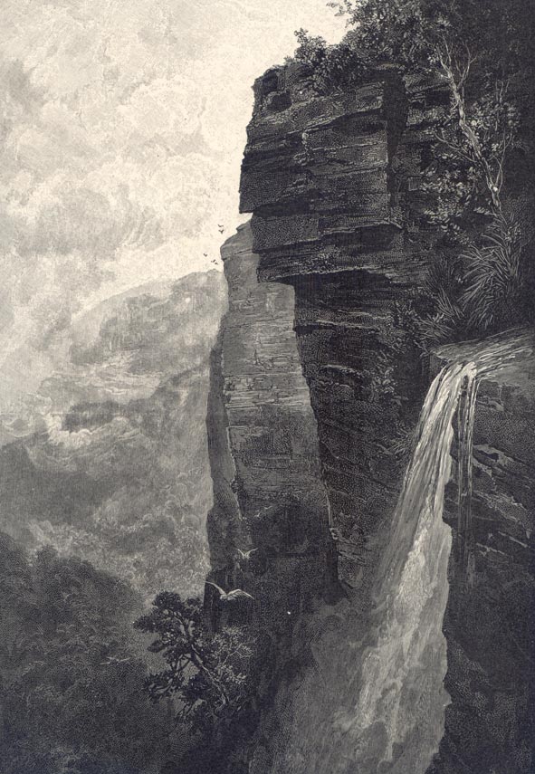 Govetts Leap in the Blue Mountains (Picturesque Atlas of Australia 1888)